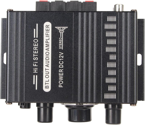 Power Amplifier, AK-160BT Bluetooth 5.0 Stereo Audio, 2 Channel Amplifier Receiver 20W x 2, 12V Mini Home Power Amplifier Universal for Car Home B...