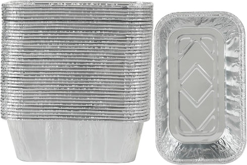 30 Pack 1Lb mini Loaf Pans Heavy Duty Disposable Aluminum Foil Bread Tins Standard Size - 6" X 3.5" X 2.5" Oven Safe Sturdy Small Bread Tin Pans-1...