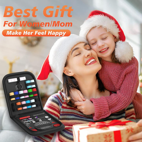 Coquimbo Sewing Kit Gifts for Grandma, Mom, Adults, Kids, Beginner, Traveler, Emergency, Portable Sewing Supplies Contains Soft Tape Measure, Scis...