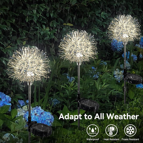Solar Garden Lights Outdoor-2 Pack Outdoor Decorative Garden Lights, Waterproof Solar Outdoor Lights Auto ON/Off Solar Lights for Garden Gifts for...