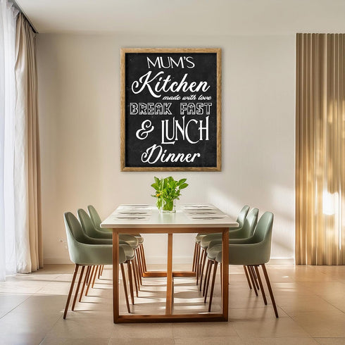 Posterizer 1 pcs-Mums Kitchen-Made with Love-Kitchen & Bar Art-Gifts for Women-Chic Home and Kitchen Decor - unframed wall art...