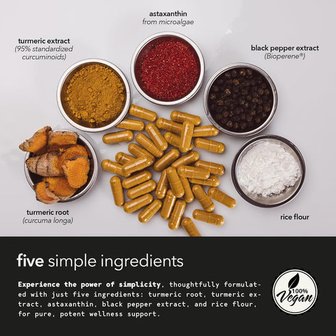 Organic Turmeric Supplement 1500mg,Triple Strength Astaxanthin 12mg,Turmeric Curcumin Supplement,Black Pepper Antioxidant for Absorption, Immune, ...