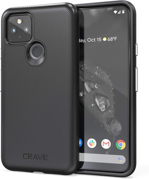 Crave Pixel 5 Case, Dual Guard Protection Series Case for Google Pixel 5 - Black...