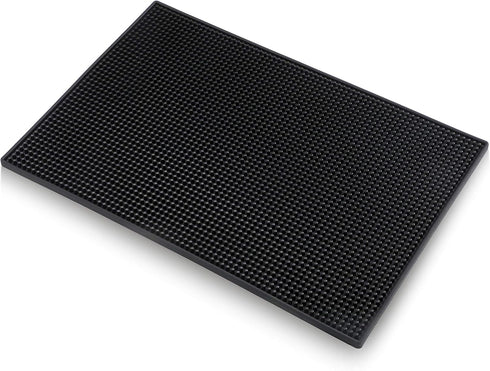 New Star Foodservice 48421 Rubber Bar Service Mat for Counter Top, 12-Inch by 18-Inch, Black...