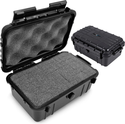 CASEMATIX 8" Waterproof Small Hard Case with Customizable Foam for Portable Electronics, Tools and Accessories - Hard Shell Small Plastic Case wit...