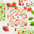 VIVIQUEN 24 Pack Sweet Strawberry Pattern Double-Sided Paper, 12-inches Fruit Plaid Textured Scrapbook Paper Craft Paper Folded Flat for DIY Backg...