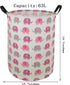 19.7 Laundry Hamper Toys Box Storage Bins Canvas Waterproof Collapsible Clothes Organizer Basket with Handle Freestanding Large Cute Light Weight ...