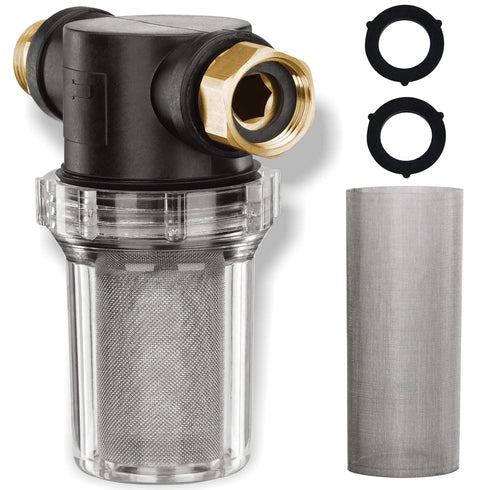 Twinkle Star Hose Filter Attachment Line Water Hose Filter with 100 Mesh and 40 Mesh Screen, 2Pcs O-Ring, Garden Hose Filter Pressure Washer Inlet...