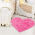 uxcell Heart Shaped Rugs for Bedroom,Small Aesthetic Carpet Girls,Cute Shaggy Floor Mirror Mat,Pastel Furry Throw Rug 2.3ftx3ft, Rose Red...