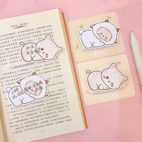 8 Pack Cute Sticky Notes Cartoon Animal Sticky Memo Pads Kawaii Small Self-Stick Memo Note Pad Office School supplies (8 Pack Animal)...