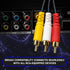 SatelliteSale 3 Male to 3 Male RCA Audio Video AV Composite Cable Universal Wire PVC Black Cord 3 feet...