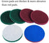 DUOSHIDA 4 Inch Drill Powered Brush Tile Scrubber Scouring Pads Cleaning Kit, 2 Different Stiffness, 4-Inch Disc Pad Holder with 6 Scrubbing Pads,...