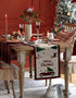 Christmas Truck Cotten Linen Table Runners 90 Inches Long, Red Buffalo Plaid, Non-Slip Burlap Table Cloth Runner for Home/Dining/Wedding/Party/Hol...