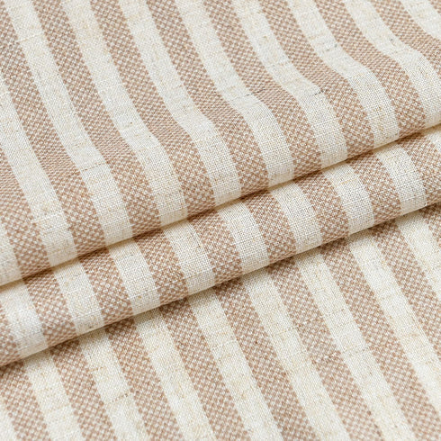 Vangao Stripe Farmhouse Kitchen Curtains 24 Inch Length Linen Blend Cafe Curtains Tickingstripe Tier Drapes Pinstripe Semi-Sheer Small Window Trea...