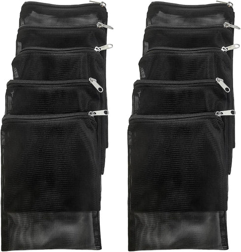 10 Pieces Aquarium Filter Media Bags,Fish Tank Media Mesh Filter Bags with Zipper,Mesh Reusable Bags for Activated Carbon, Ceramic Rings, etc (5.9...