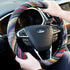 OceeK Car Steering Wheel Cover 15 inch Steering Wheel Cover for Car Cloth Steering Wheel Covers for Women Steering Wheel Cover 15 inch Universal B...