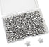 400 Pcs Star Beads Charm, 6mm Star Shape Spacer Star Spacer, Beads Star Pony Beads Five-Pointed Star Bracelet Charms with Box Sealing Star Beads f...
