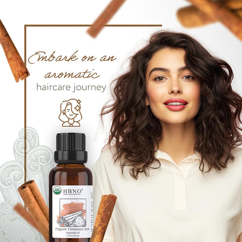HBNO Organic Cinnamon Bark Essential Oil | 1 Oz (30 ml)...