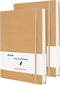 A5 Line Kraft Notebook Journals Bulk, College Ruled Hardcover Writing Subject Composition Notebooks with Lined Paper, 2 Pack, 120GSM, 102 Sheets, ...
