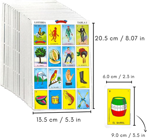 The Original Loteria Mexican Bingo Game with 100 Mexican pesos for 20 Players - loteria de lujo mexicana - loteria mexicana - Juegos de mesa - spa...