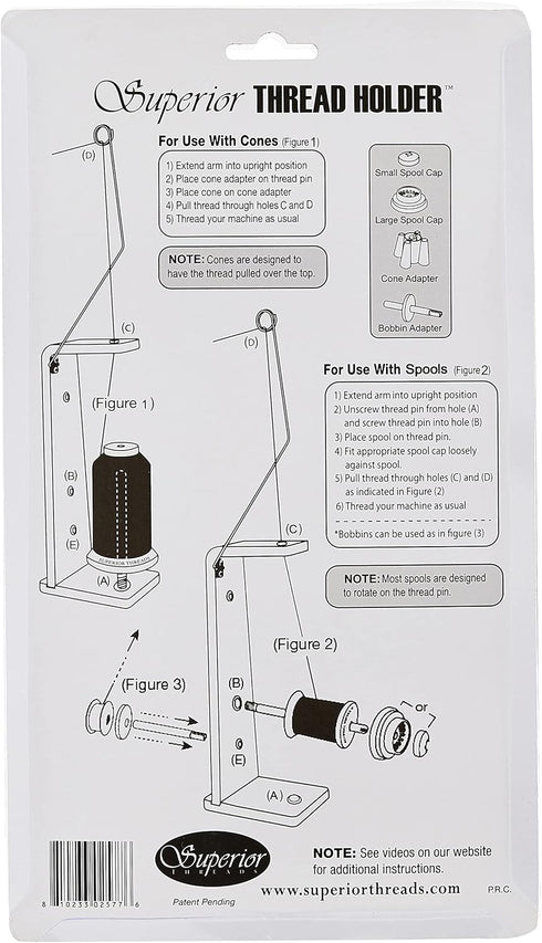 Superior Threads Holder Thread Stand, 15" Tall, White...