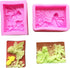 2pcs Flower Fairy Soap Molds Handmade Chocolate Making Bakeware Cooking Mousse Cake Silicone Moulds Fondant Gumpaste diy Mold (Dark Pink)...