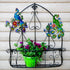 Voumsil Metal Peacock Wall Art Outdoor Wall Decor Tropical Wall Sculpture for Patio Balcony Garden Fence Art Living Room Bedroom Indoor Outdoor 2P...