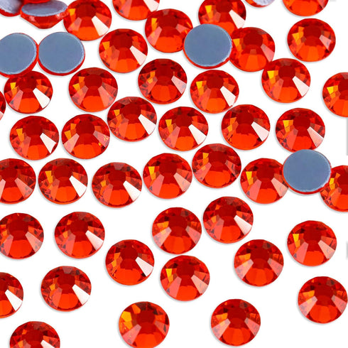 Beadsland Hotfix Rhinestones, 2880pcs Flatback Crystal Rhinestones for Crafts Clothes DIY Decorations, Orange, SS10, 2.7-2.9mm...