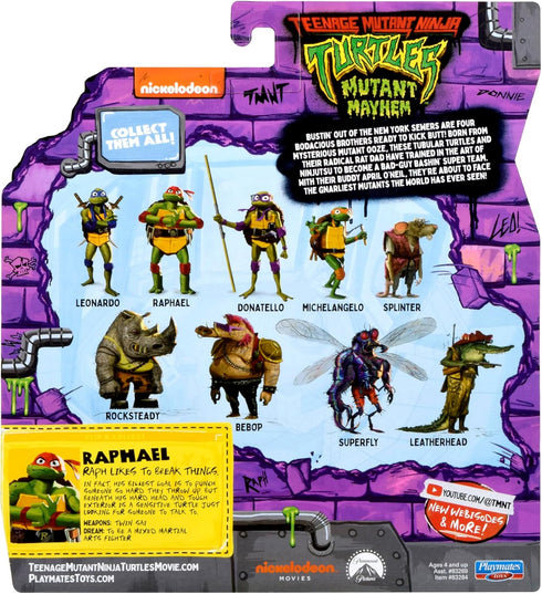 Teenage Mutant Ninja Turtles: Mutant Mayhem 4.6” Raphael Basic Action Figure by Playmates Toys...