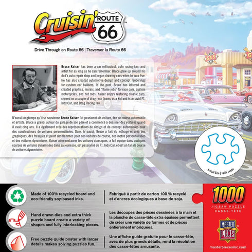 Masterpieces 1000 Piece Jigsaw Puzzle for Adults, Family, Or Youth - Drive Through On Route 66-19.25"x26.75"...
