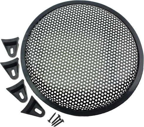 2 Pack 10 Inch Metal Mesh Speaker Grills Covers Subwoofer Grill Protective Case with with Mounting Screws for Home Audio Car Speaker [FDXGYH,Black...