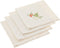 SARO LIFESTYLE 1710.N20S Embroidered Christmas Tree Design Linen Blend Napkin - Set of 4, Natural, 20"...