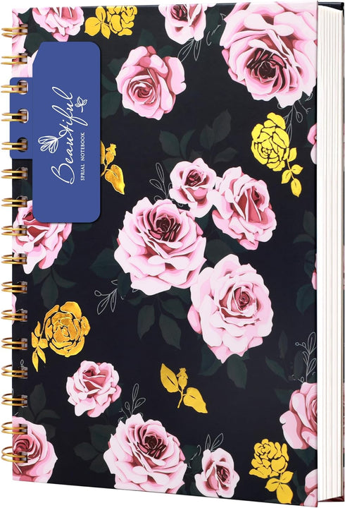 CAGIE Spiral Notebook Journal for Women 5x7 Hardcover College Ruled Notebook Cute A5 Small Note book Journaling Notebooks for Work Note Taking Sch...