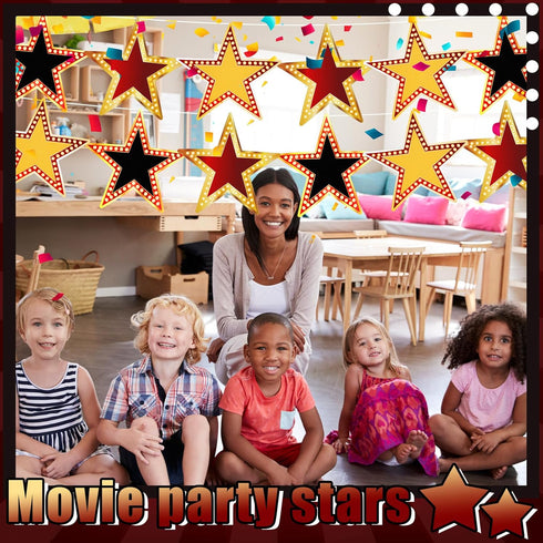 Geosar 48 Pcs Movie Star Cardboard Red Carpet Awards Night Cutouts Confetti Cutouts for Bulletin Board Movie Party Decoration Supply Classroom Wal...