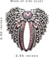 Large Angel Wings Brooch Pin For Women Silver Pink Rhinestone for Jackets, Vests, Coats, Bag Accessories...