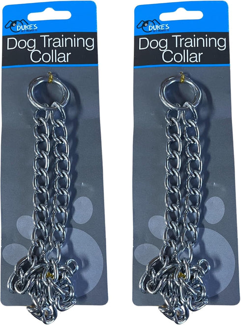 Training Collar Chain Choker Collar Slip Chain Collar (Medium to Large Dogs - Pack of 2)...