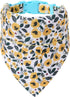 Mile High Life | Girl Dog Collars | Cute Bandana Collar | Soft Poly Cotton Fabric Collars for Small Dogs | Flower & Fruit Pattern(Bindweed, Collar...