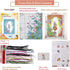Printed Cross Stitch Kits 11CT 15X19 inch 100% Cotton Holiday Gift DIY Embroidery Starter Kits Easy Patterns Embroidery for Girls Crafts DMC Stamp...