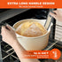 Silicone Bread Sling Dutch Oven Liner, Non-Stick & Easy Clean Reusable Oval and Round Silicone Bread Baking Mat with Long Handles, Easy to Transfe...