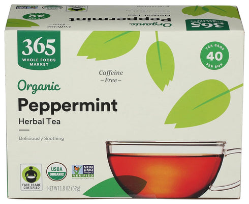 365 by Whole Foods Market, Organic Peppermint Tea (40 Bags), 1.9 Ounce (pack of 12)...