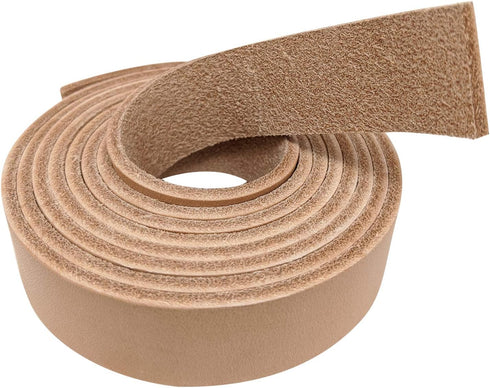 TOFL Genuine Top-Grain Leather Strap 72 Inches Long 7/8 Inch Wide 1/8 Inch Thick (7-8 oz) 1 Leather Strip for DIY Natural...