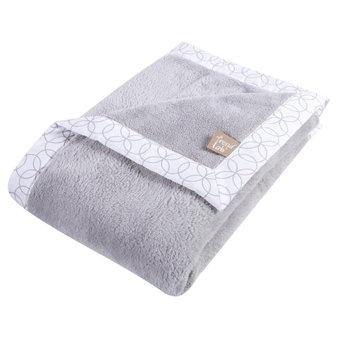 Trend Lab Framed Receiving Blanket, Gray and White Circles...