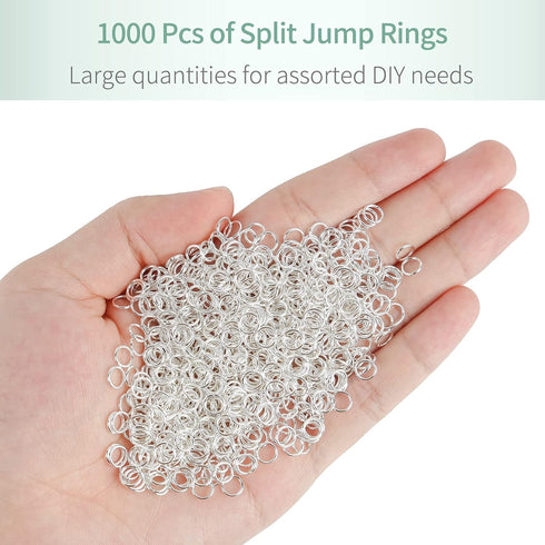 Uniclife 6 mm Silver Jump Rings for Jewelry Making Open Single Loops Mini Ring Connectors for Keychains and Necklace Repair (1000 PCS)...