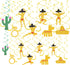 30Pcs Hanging Swirl Bachelorette Party Decorations, Funny Bridal Shower Party Supplies, Glittery Mexican Cactus Man Ring Garland Engagement Weddin...