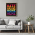 Posterizer 1 pcs-hate has no home here-welcoming sign-Gay & LGBTQ Art-Motivational & Inspirational Art-Gift for LGBTQ, Queer, Gay, Bi, Lesbian- UN...
