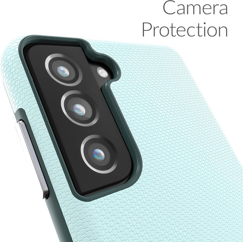 Crave Dual Guard for Galaxy S21 Case, Shockproof Protection Dual Layer Case for Samsung Galaxy S21, S21 5G (6.2 inch) - Aqua...