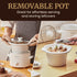 Elite Gourmet MST-250XW Electric Slow Cooker Ceramic Pot Adjustable Temp, Entrees, Sauces, Stews & Dips, Dishwasher Safe Glass Lid & Crock...