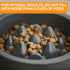 The Niner Slow Feed Bowl - Raised Peaks Slow Down Pets Eating - Fits Elevated Feeders Including Neater Feeder Large Sizes - Gentle on Teeth and Gu...