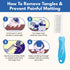 Dog & Cat Combs For Grooming Long Haired Cats & Dogs - Top Pet Detangler Brush For Long & Curly Hair - Comb Removes & Prevents Matted Fur - Perfec...