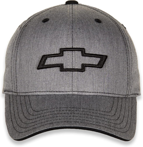 Heather Grey Chevrolet Bowtie Twill Hat with Adjustable Closure...